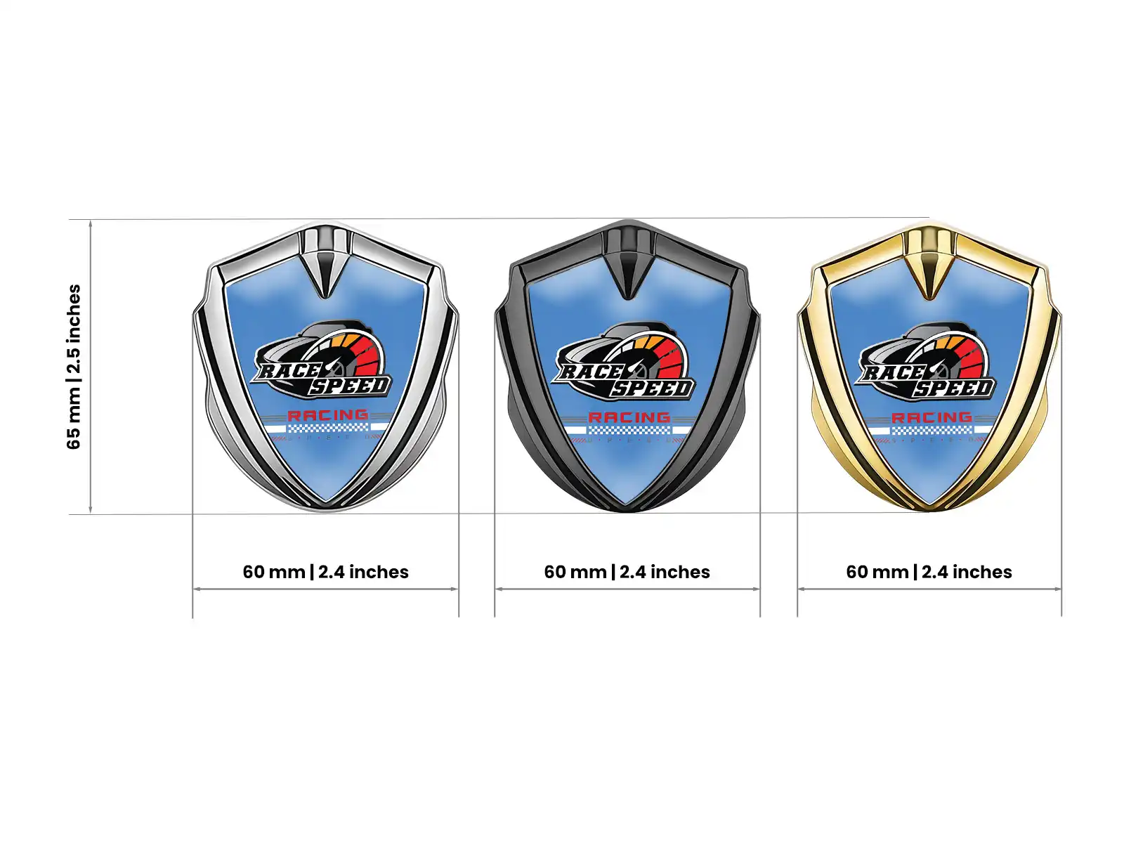 Badge Self Adhesive Alloy Finish Stainless Steel